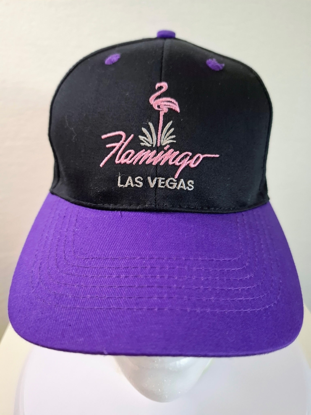 Las Vegas 90's  Vacation Black and Purple Adjustable Snapback Hat